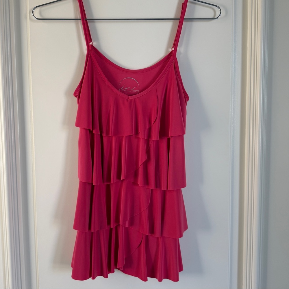 INC International Concepts Fuchsia Ruffle Camisole